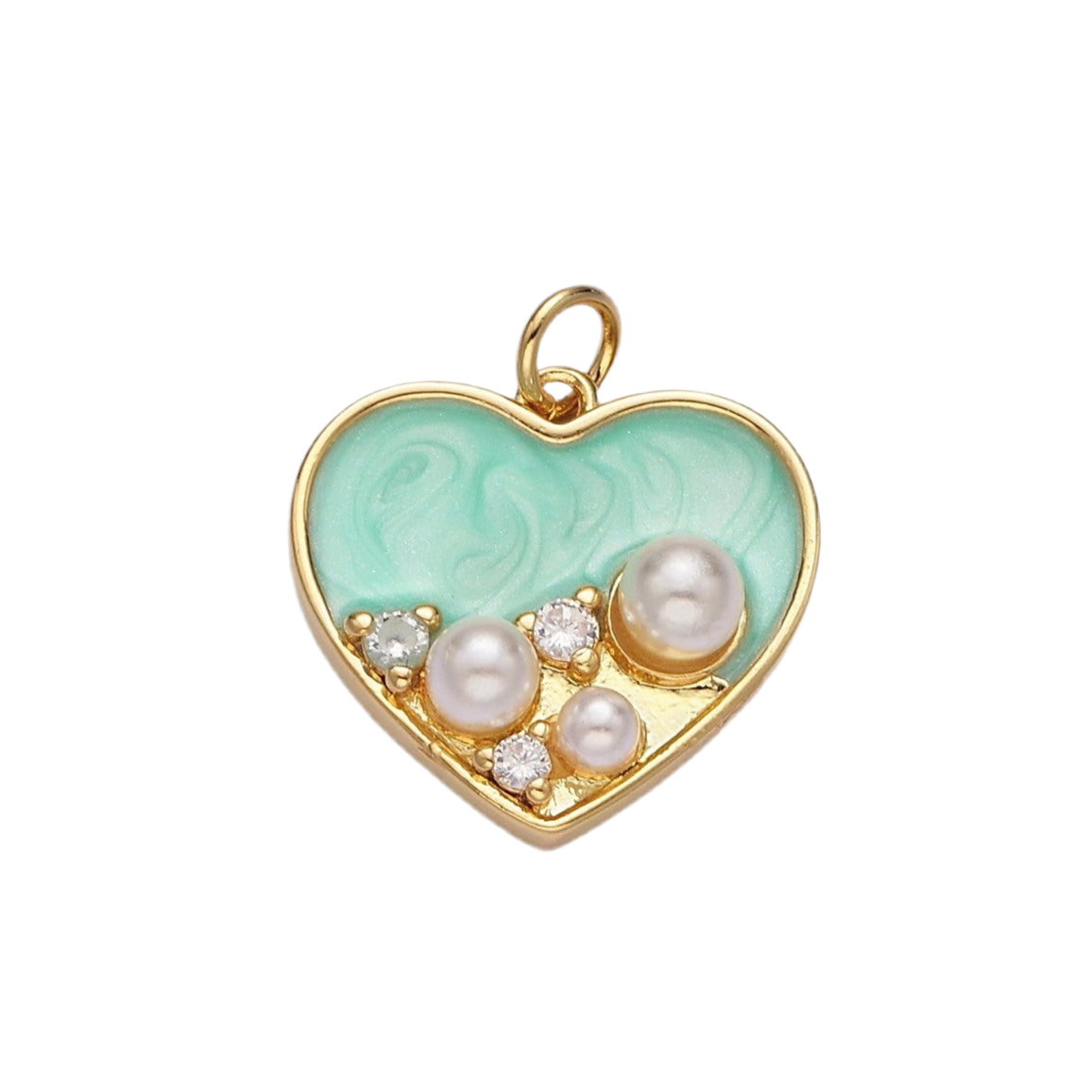Heart Ocean Charm