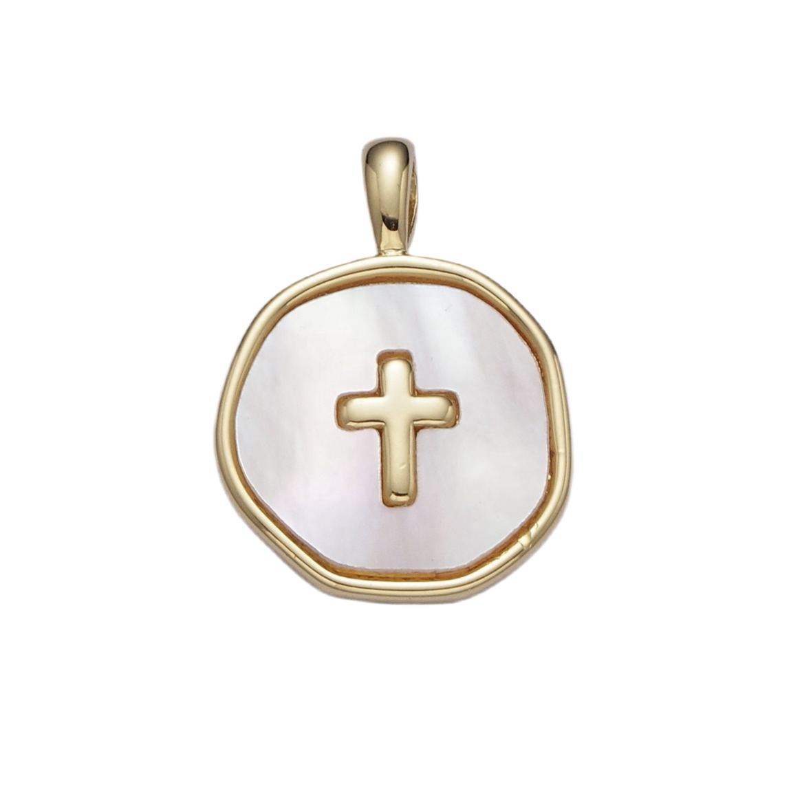 Pearly Cross Charm