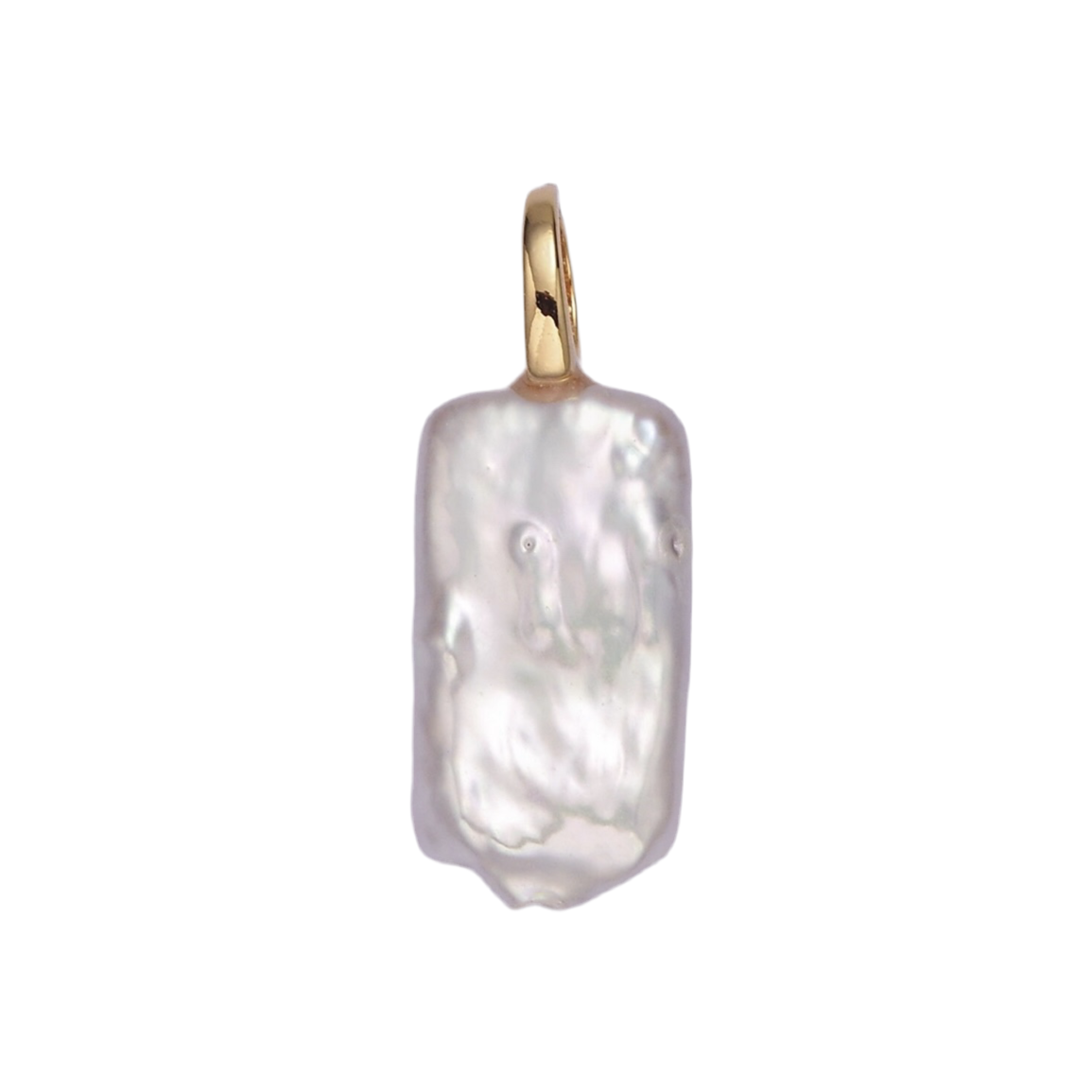 Rectangle Pearl Charm