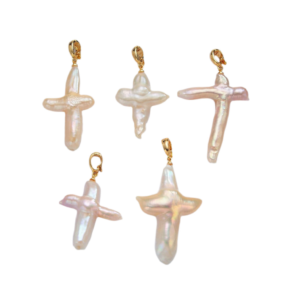 Pearly Cross Charm